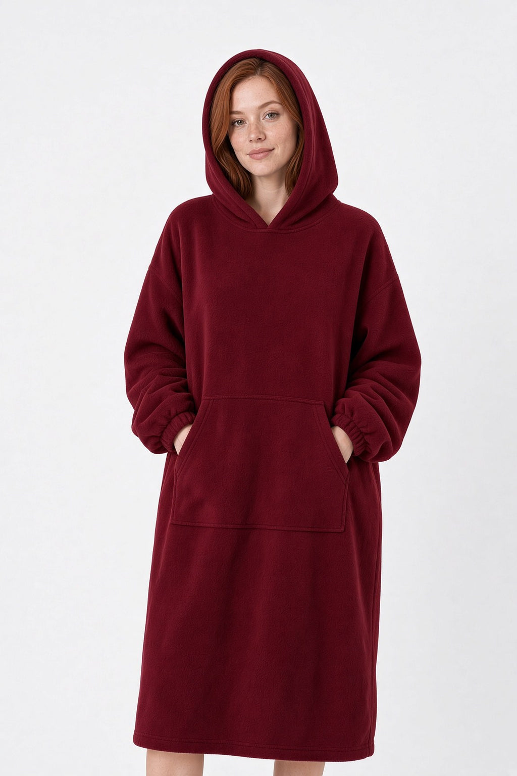 COZEY Huvan Vinröd extra lång