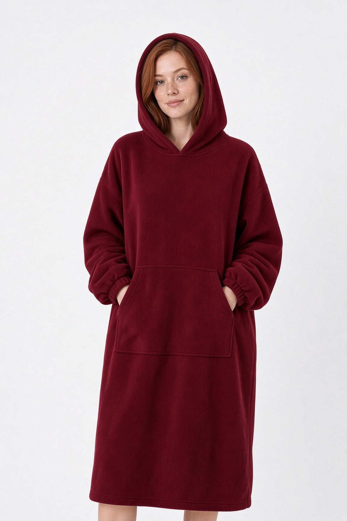 COZEY Huvan Vinröd extra lång