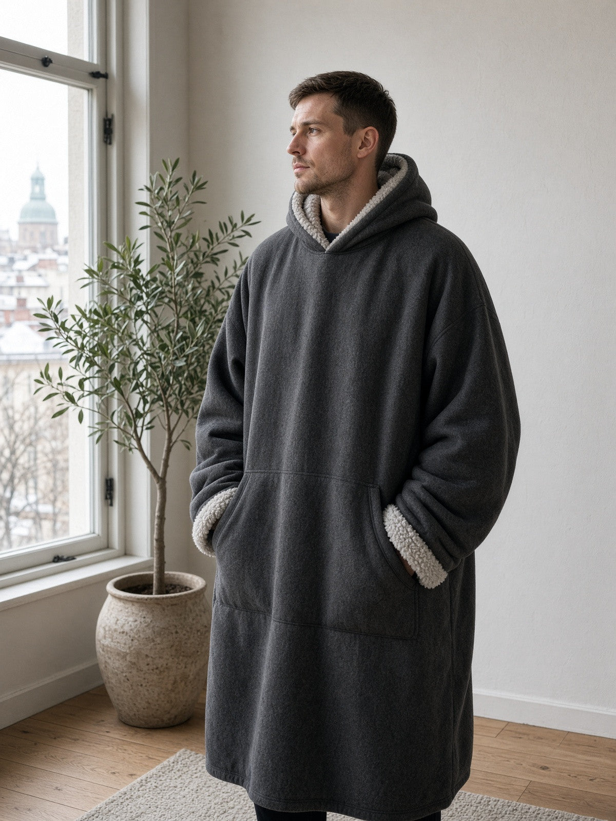 COZEY Huvan i färgen Kol
